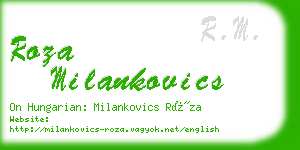 roza milankovics business card